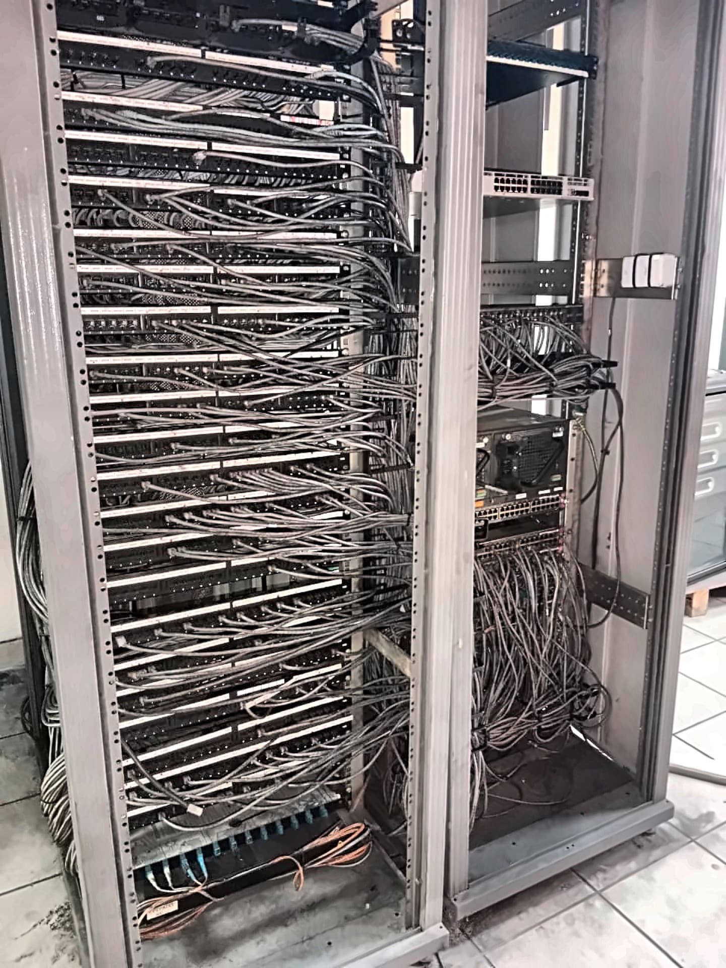 Structured cabling and network rack installation