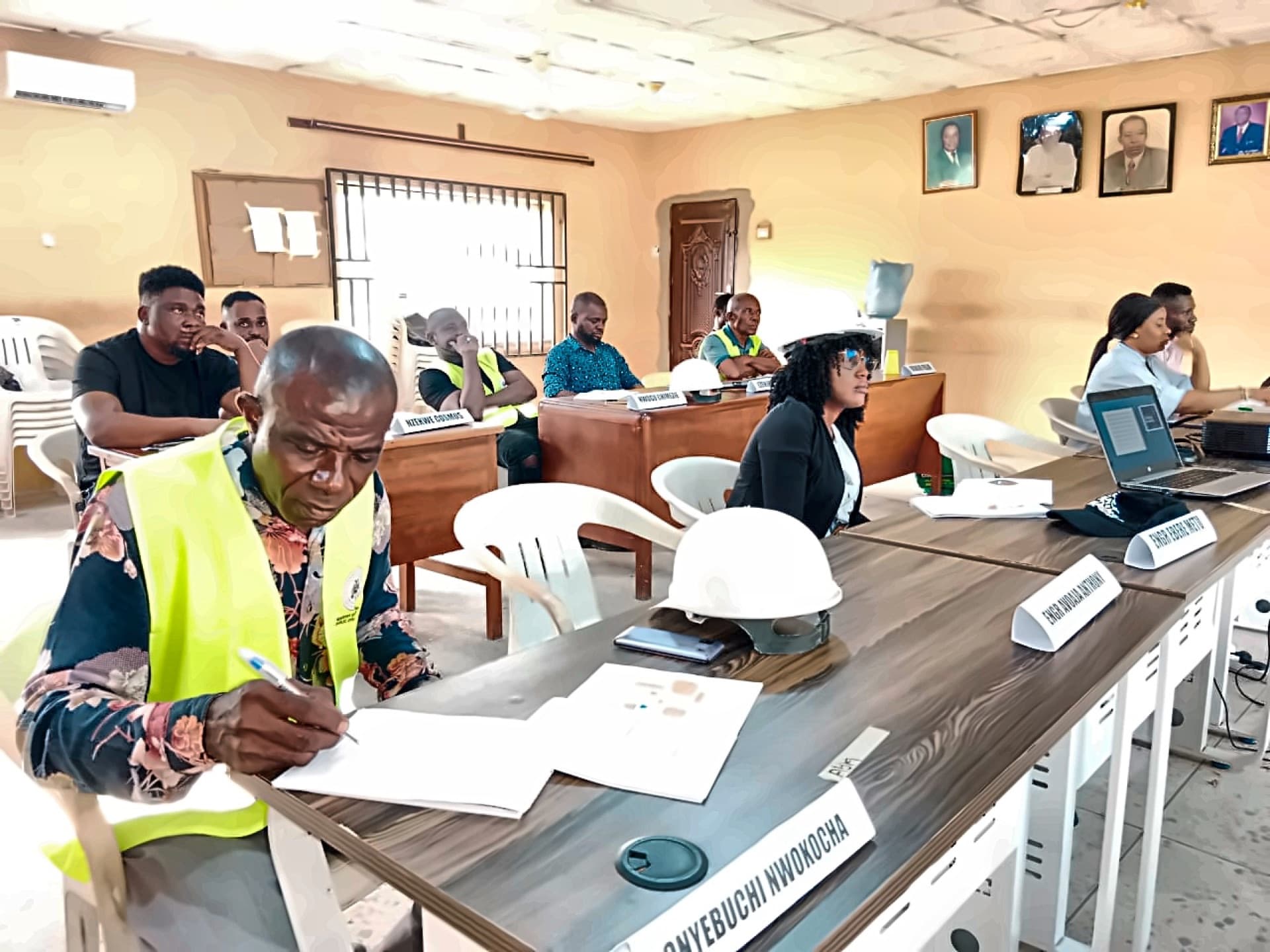 Engineers taking notes during an HSE capacity-building workshop